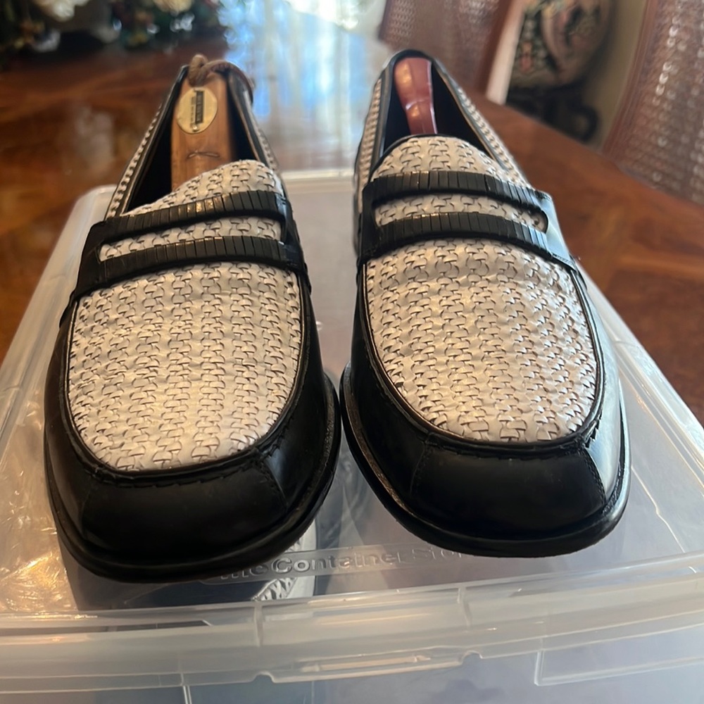 Mens Mezlan woven spectator slip on
